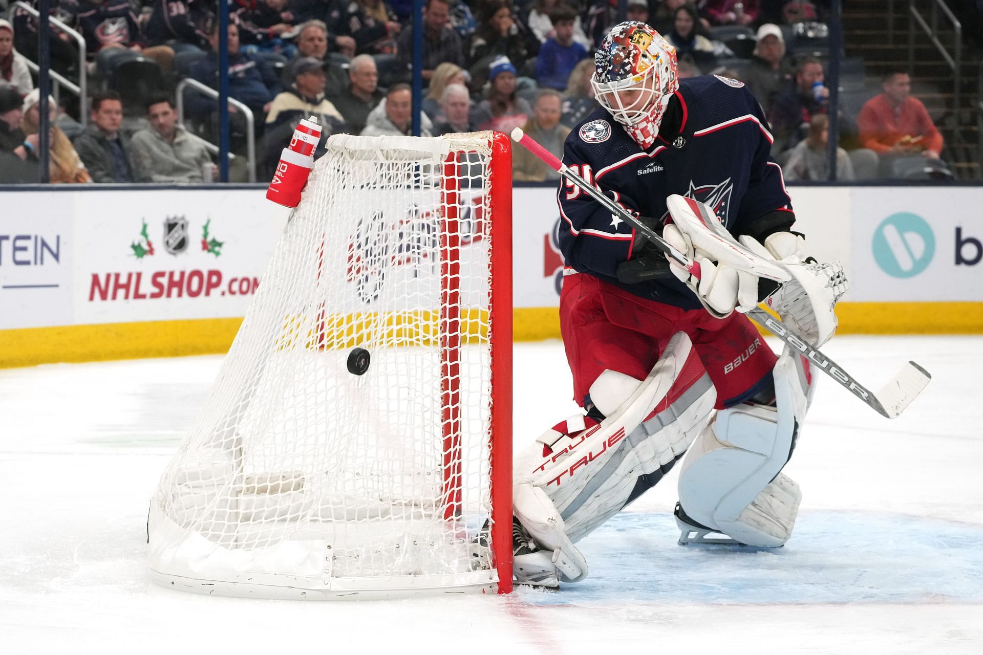 Elvis Merzlikins will most likely start for the Columbus Blue Jackets. New York Rangers nter caption