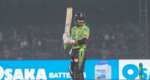 Sahibzada Farhan in action (Image Courtesy: X/Pakistan Super League)