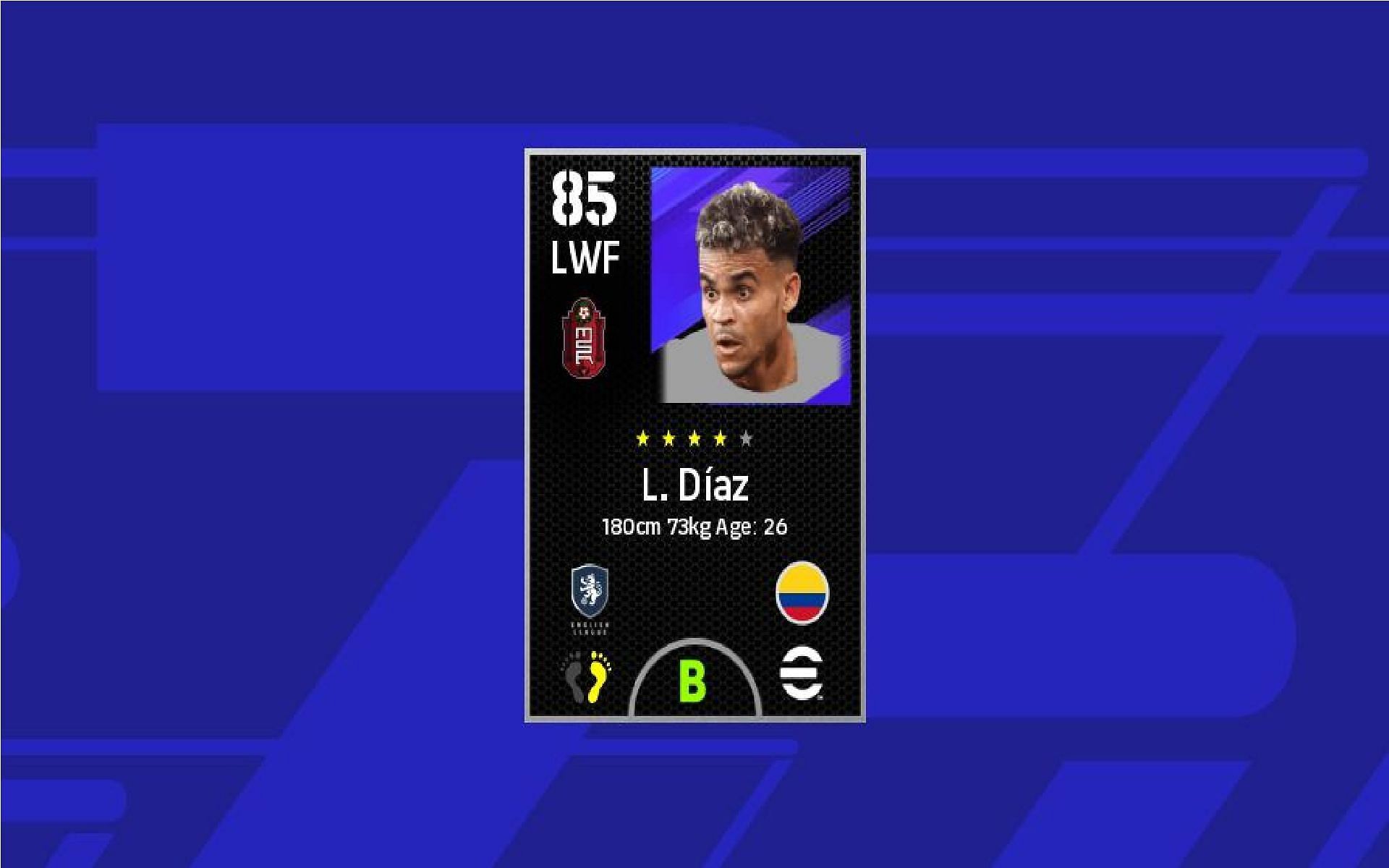 Luiz Diaz is also a reliable winger in eFootball 2024 (Image via Konami)