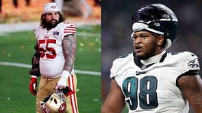 49ers OL Jon Feliciano calls out Jalen Carter for threatening to murder him, rips Eagles DT for dragging his kids in beef