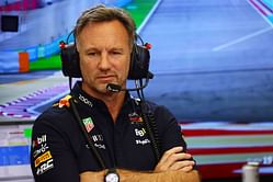 Red Bull boss Christian Horner on his way to Bahrain as the decision over his F1 future looms large