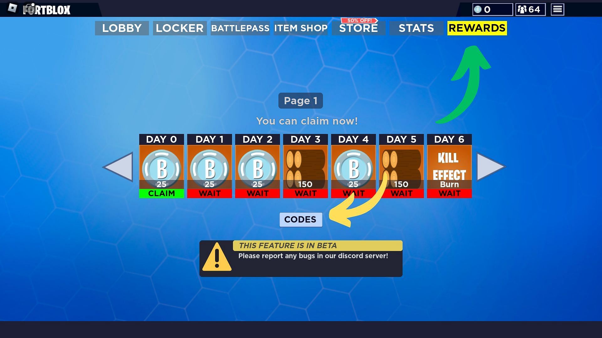 How to redeem codes for Fortblox (Image via Roblox and Sportskeeda)