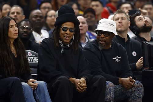 Jay-Z watched the LA Lakers beat the LA Clippers on Wednesday.