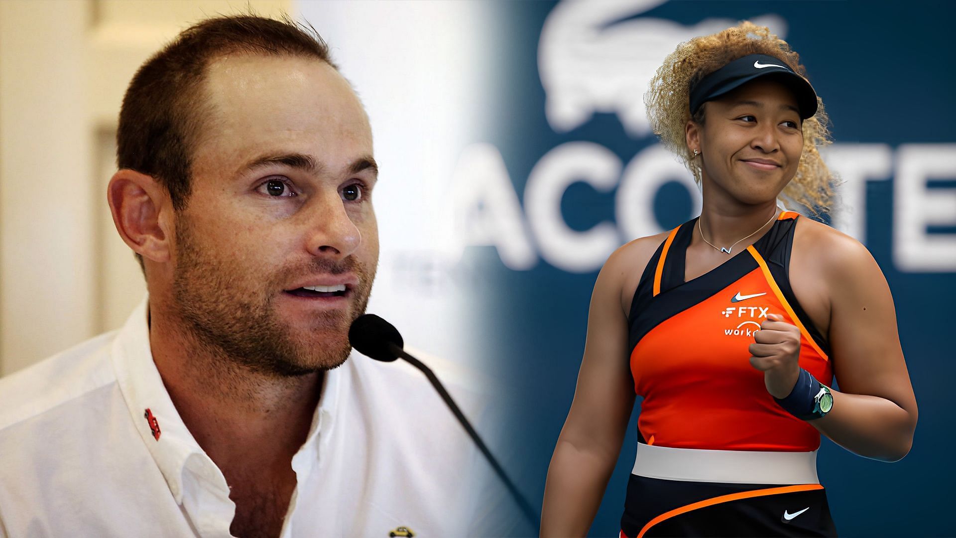 Andy Roddick (L) and Naomi Osaka (R)