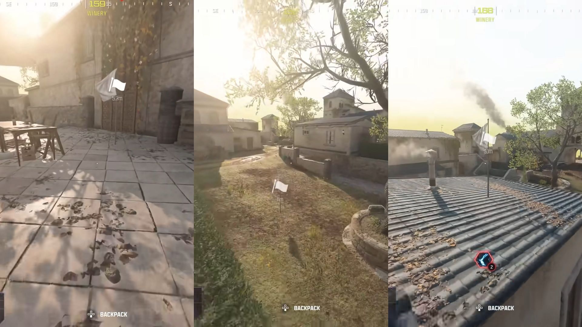 Location of fourth, fifth, and sixth flag (Image via Activision || YouTube/MrDalekJD)