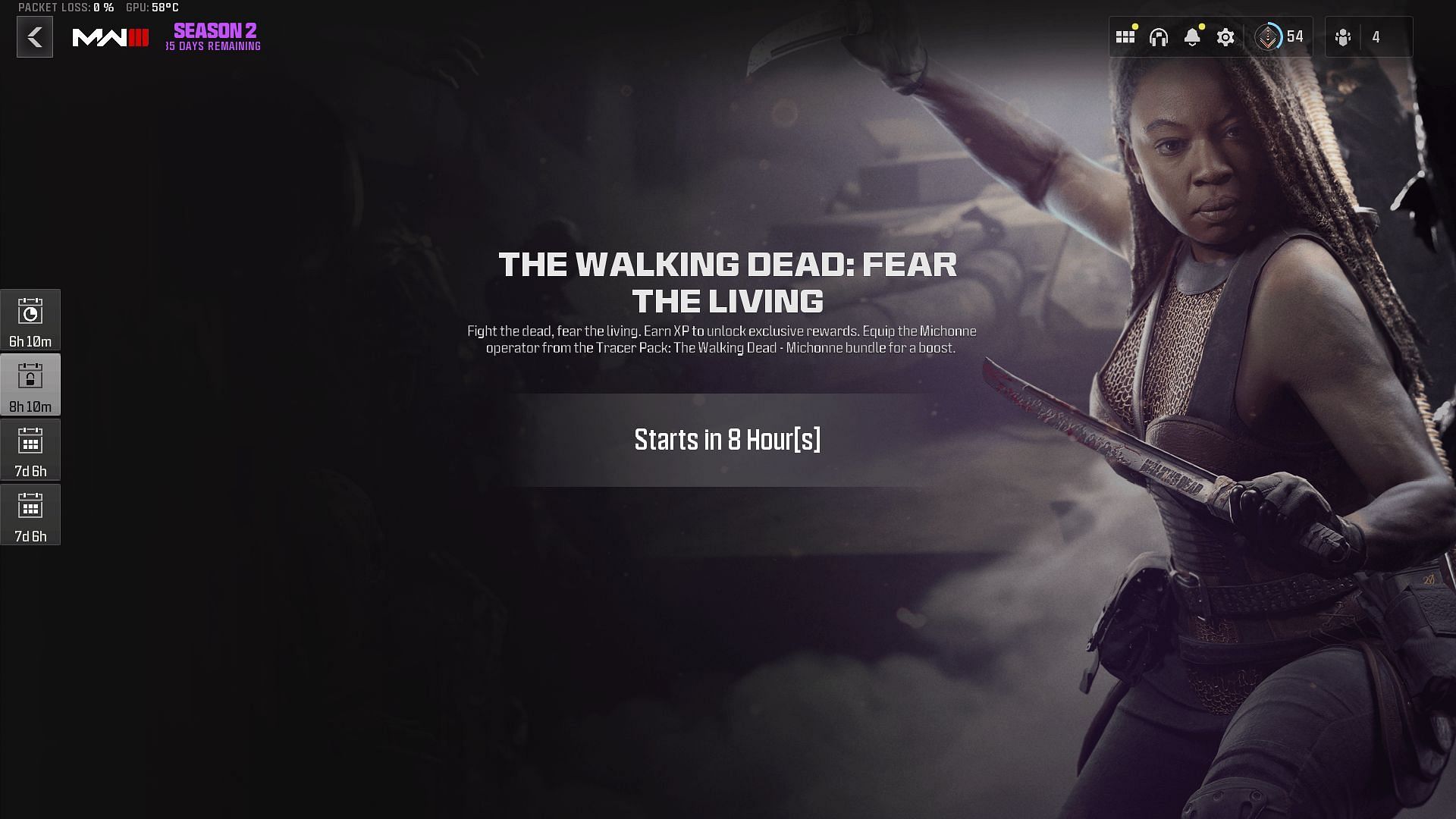 The Walking Dead Fear the Living countdown (Image via Activision)