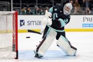 Philipp Grubauer of the NHL's Seattle Kraken