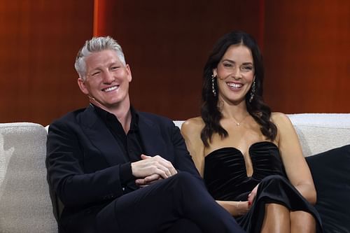 Bastian Schweinsteiger (L) and Ana Ivanovic (R) on "Wetten, Dass ...?" TV Show From Offenburg