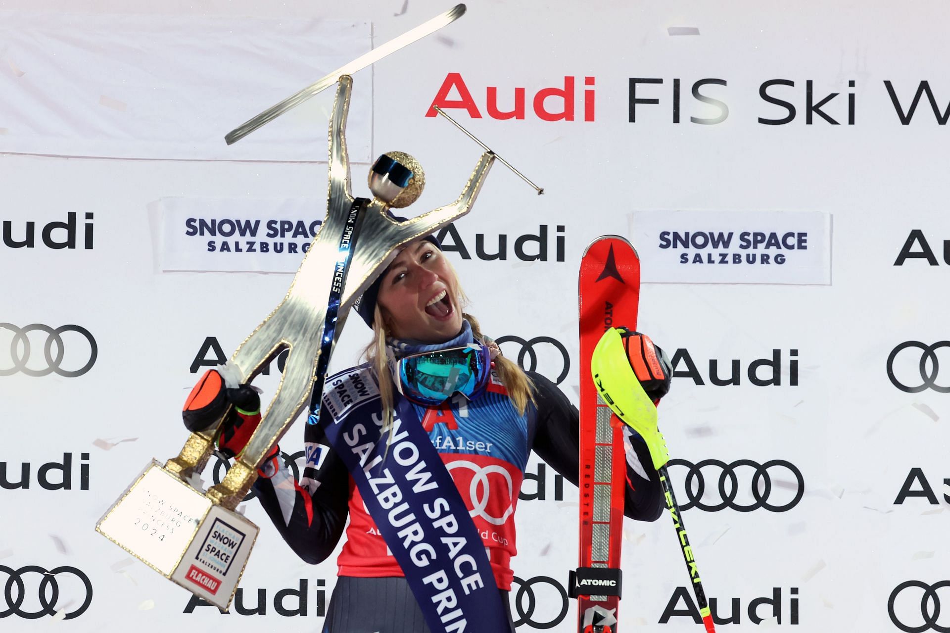 Mikaela Shiffrin at the Audi FIS Alpine Ski World Cup - Women&#039;s Slalom