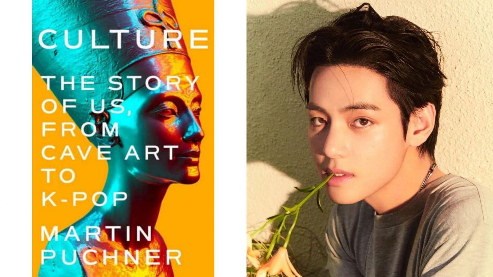 Featuring Martin Puchner novela and Kim Taehyung (Image via martinpuchner/website and thv/Instagram)
