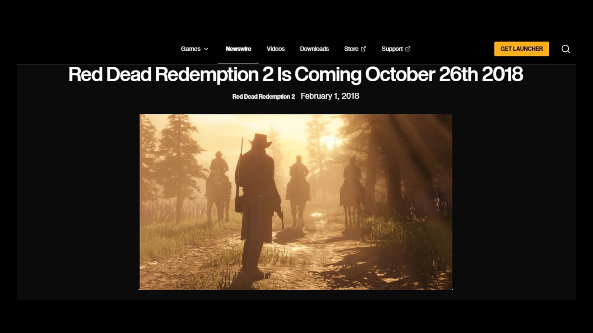 Red Dead Redemption 2&#039;s final release date announcement (Image via Rockstar Games)