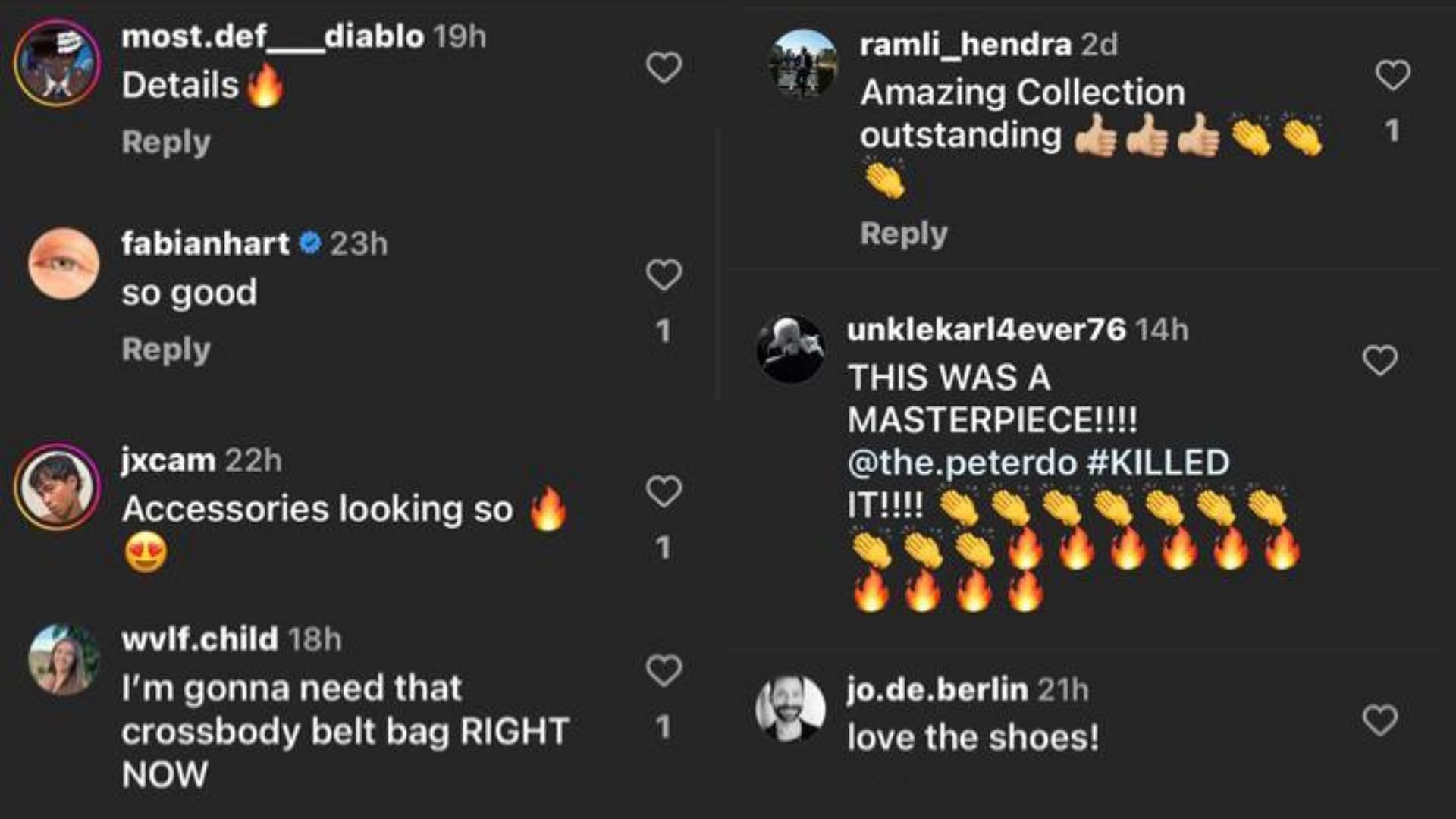More reactions from fans (Image via Instagram/@helmutlang)