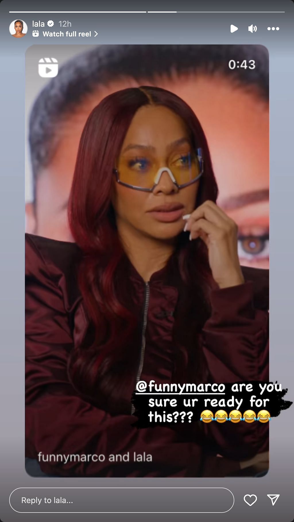 La La Anthony on Funny Marco&#039;s podcast (Image via Instagram)