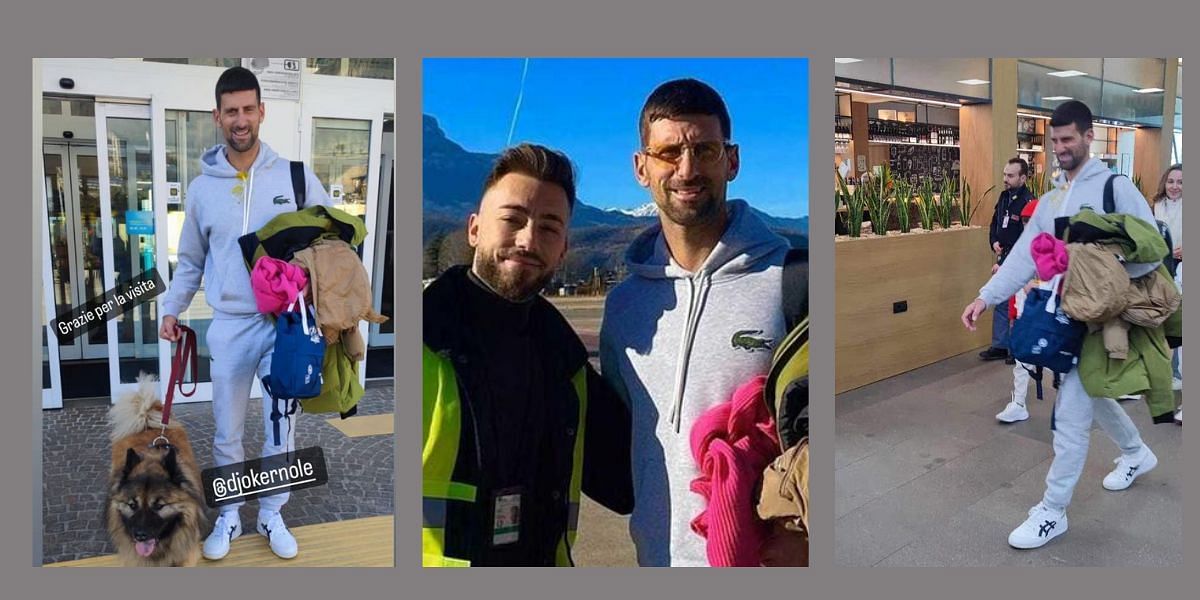 Novak Djokovic si gode le vacanze con la famiglia in Italia