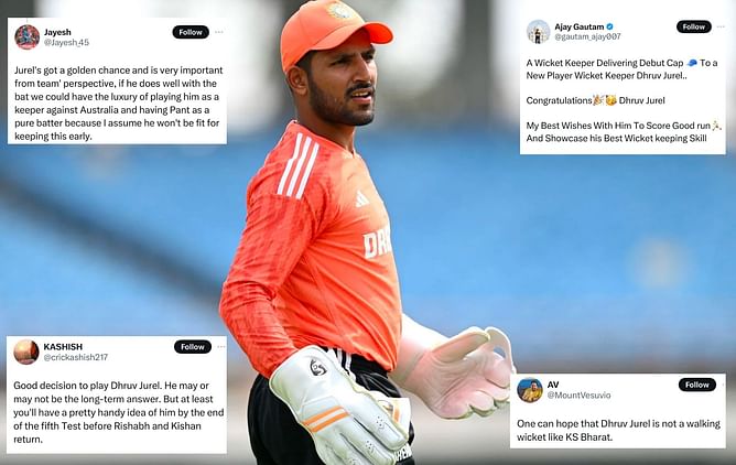 "Got a golden chance" - Fans erupt as Dhruv Jurel replaces KS Bharat in playing XI for IND vs ENG 3rd Test