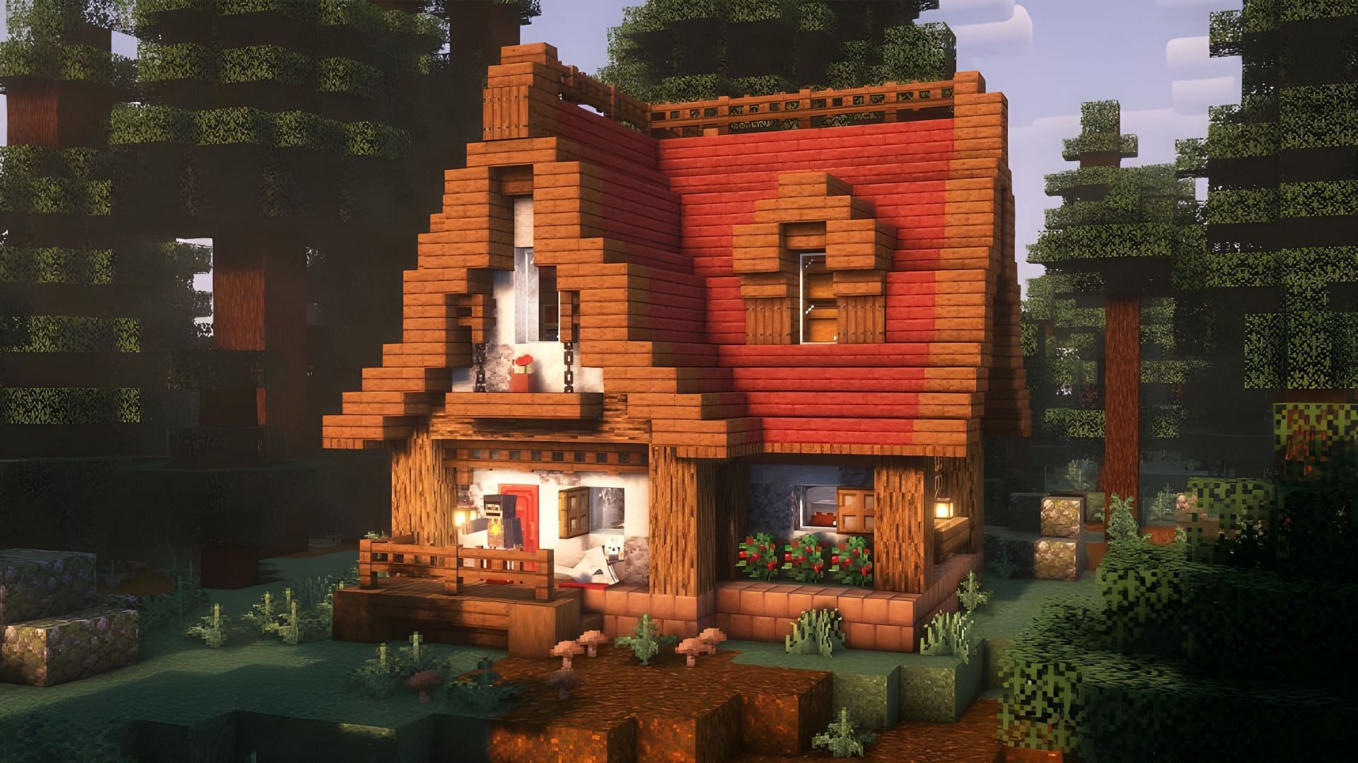 Cottage builds make for amazing homes in survival Minecraft (Image via Youtube/BigTonyMC)