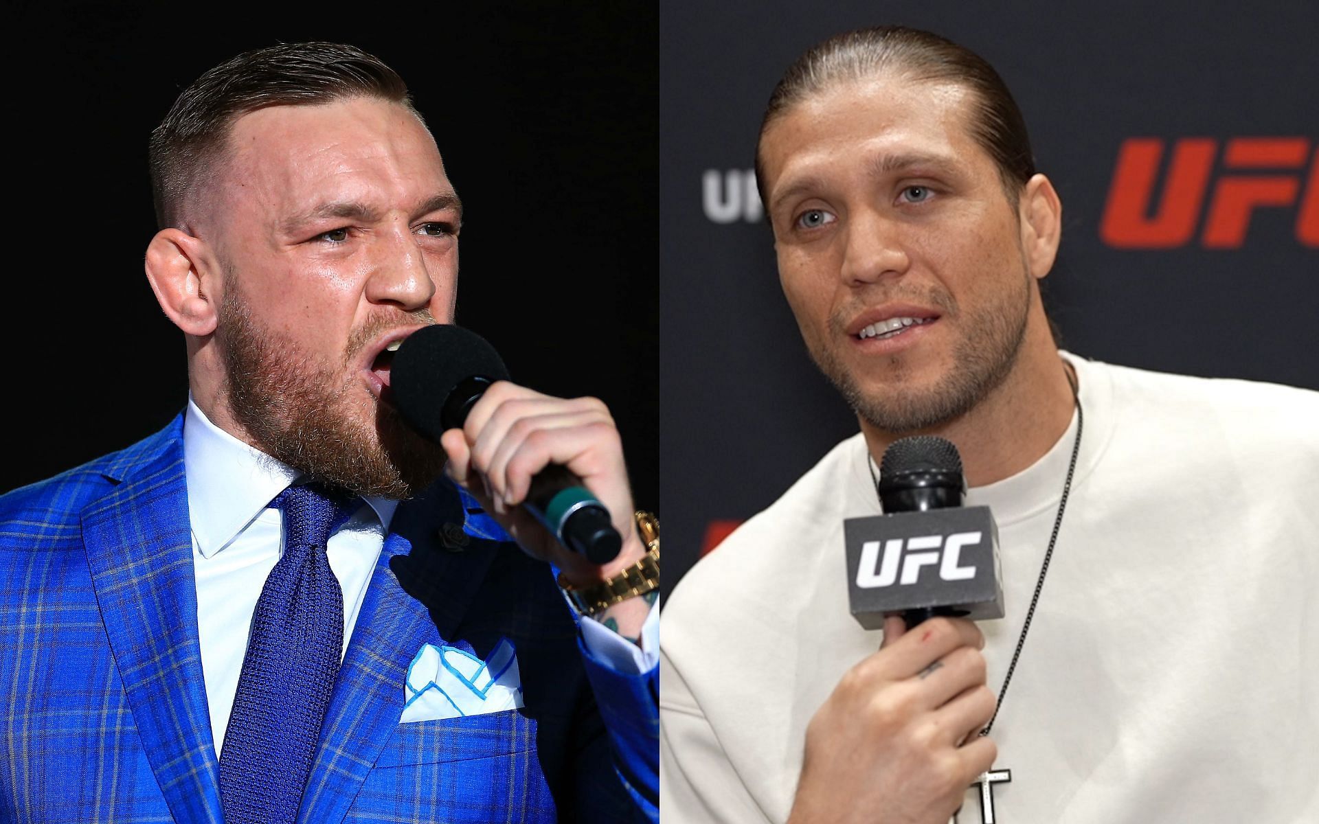 Conor McGregor (left) and Brian Ortega (right). [via Getty Images]