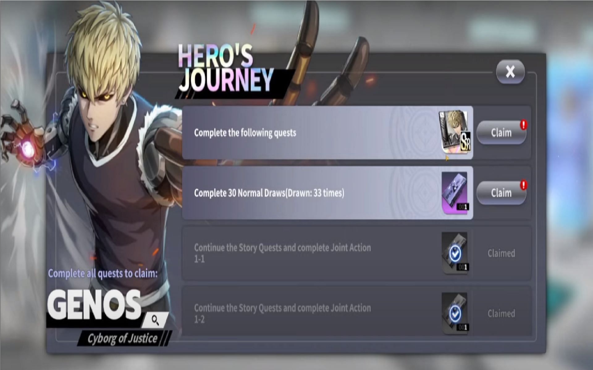 get free Genos by completing this event (Image via T3 Studio)