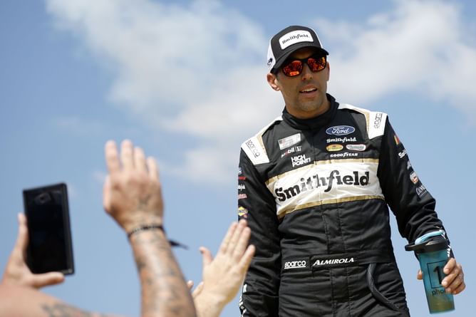 Aric Almirola partners with HeGetsUs as his primary sponsor for 8 Xfinity Series races