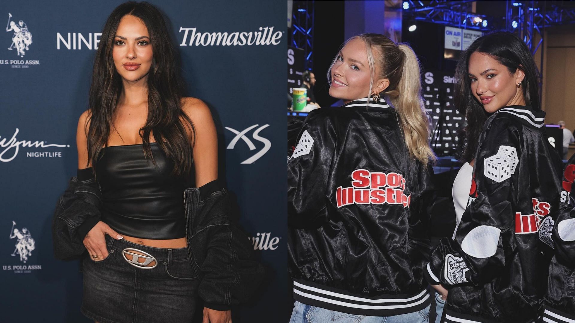 Christen Harper and Camille Kostek at Super Bowl LVIII