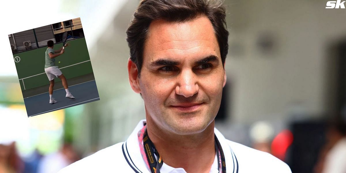 Roger Federer turns back time as he whips out his racket again post-retirement