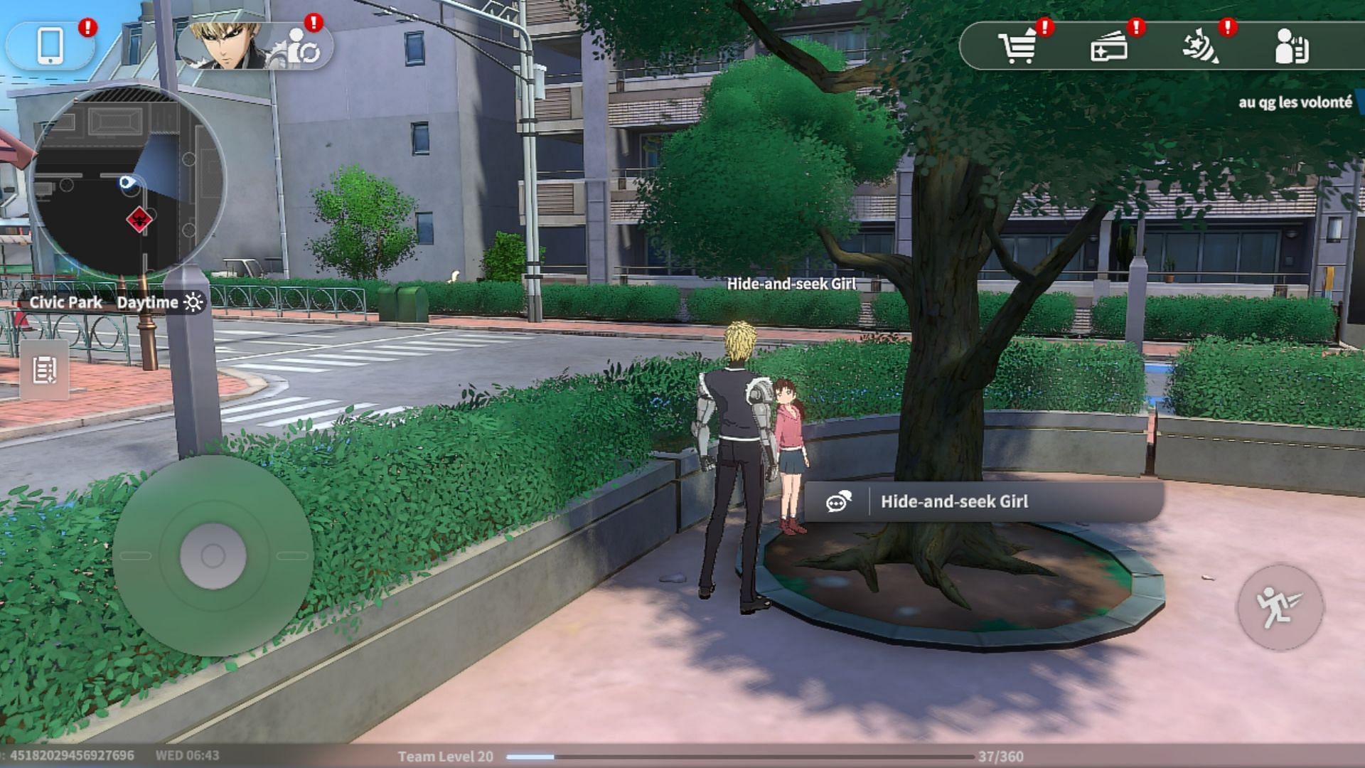 A little girl hiding inside the park will give you the sixth Fresh Server in City A (Image via Perfect World)