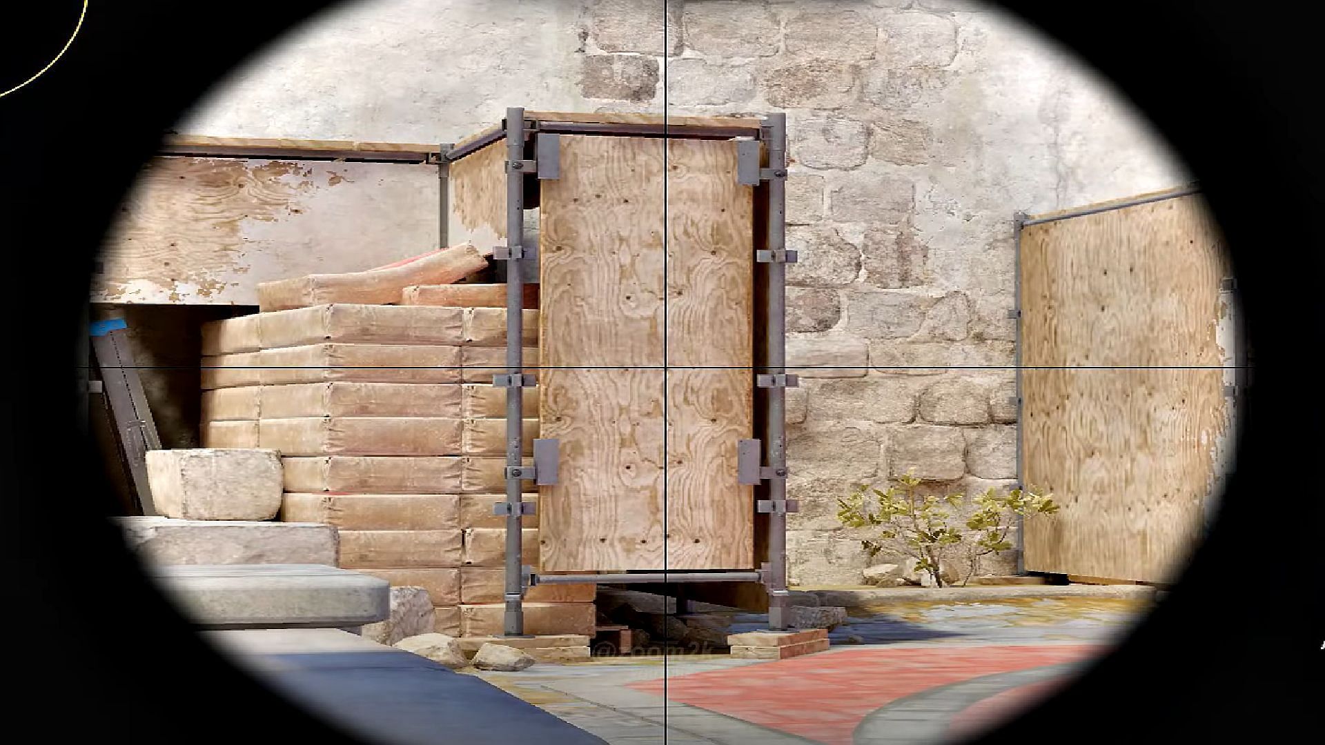 Wall bang spot on B bombsite (Image via Valve || YouTube/Zoom2k)