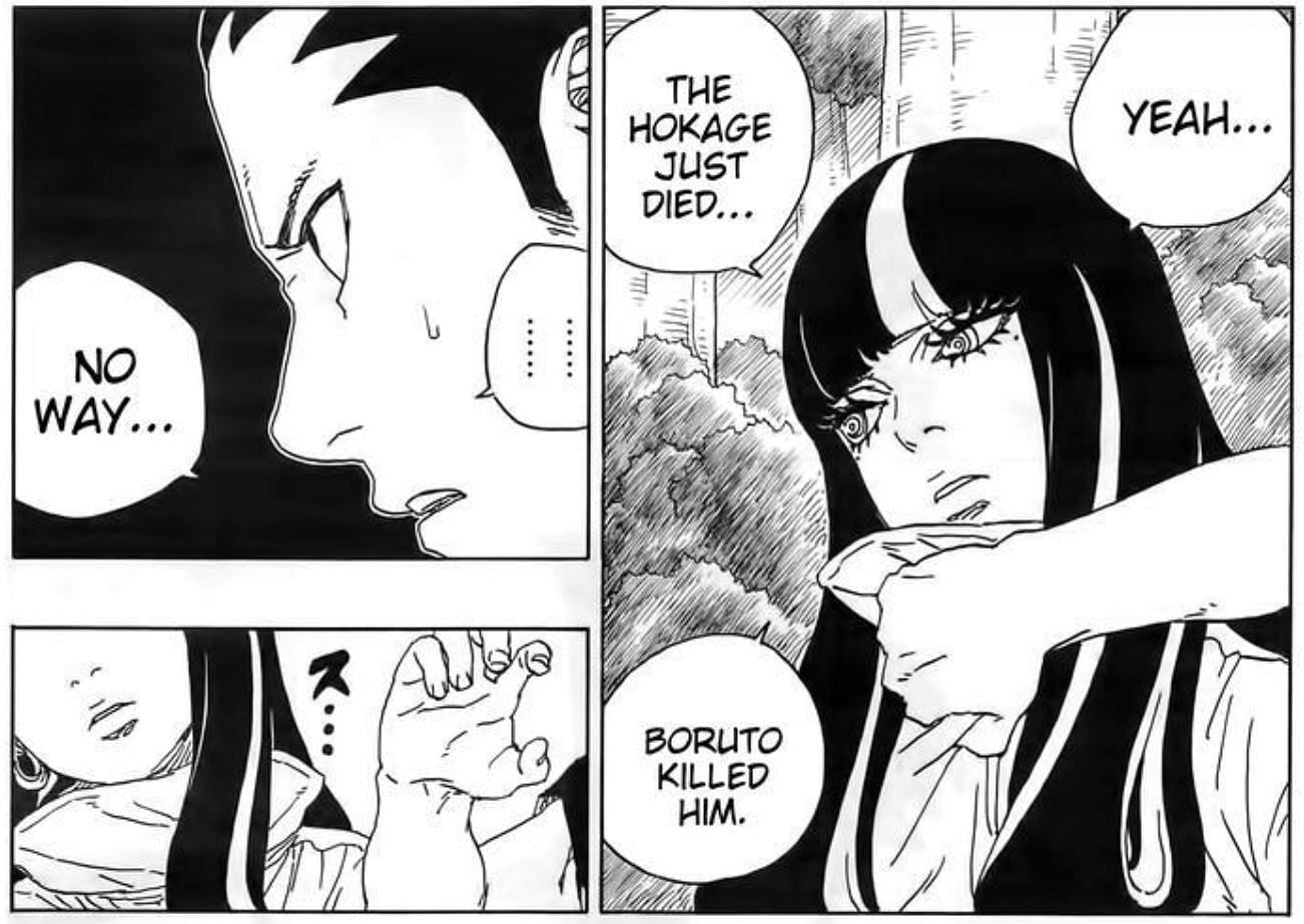 Shikamaru Nara and Eida as seen in the manga (Image via Shueisha)