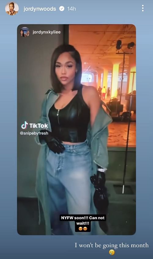 Jordyn Woods' IG Story