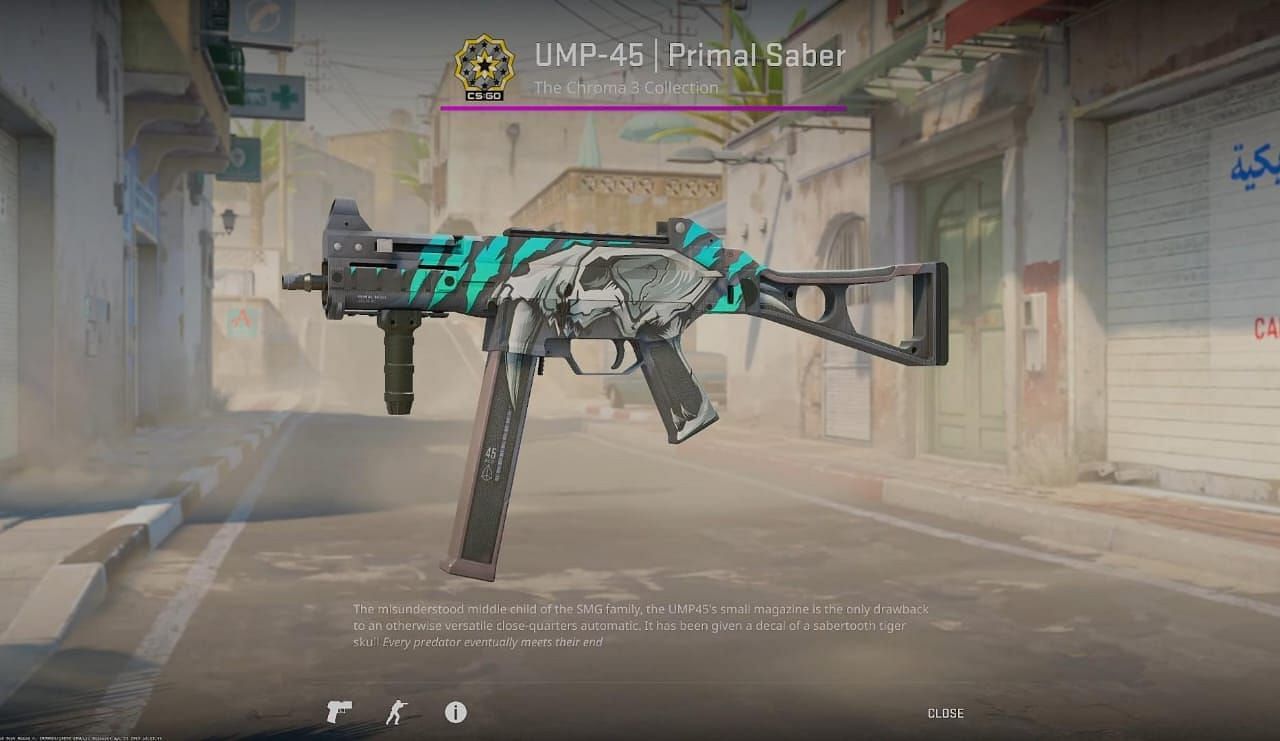 UMP-45 Primal Saber (Image via Valve || YouTube/covernant)