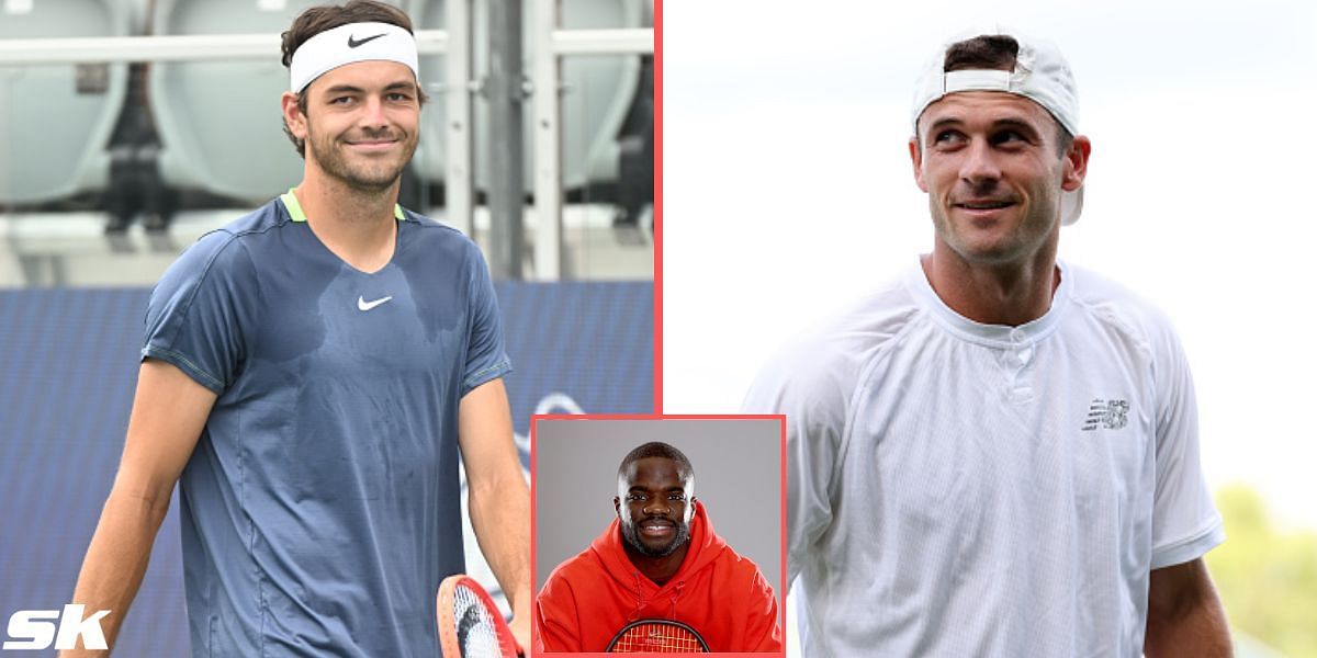 Taylor Fritz (L), Tommy Paul (R) and Frances Tiafoe (inset)