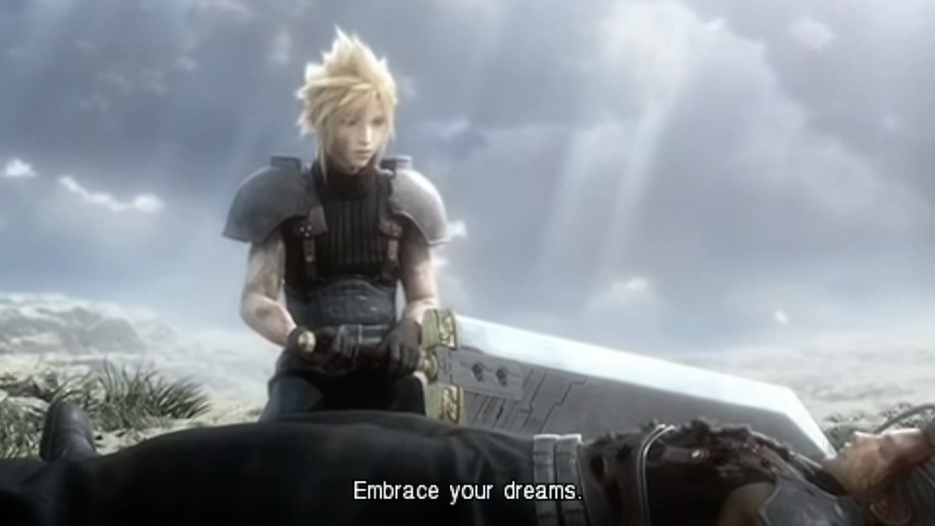 Zack Fair&#039;s final moments in Final Fantasy Crisis Core (Image via Square Enix/ Shirrako on YouTube)