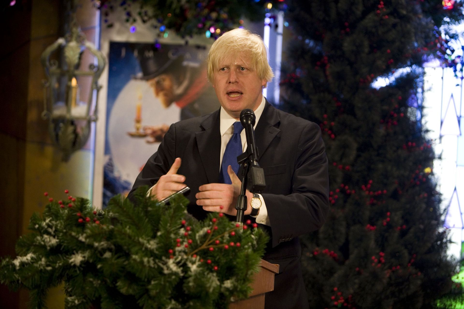 London Mayor Johnson Visits The Disney Store And Broadway Show Billy Elliot