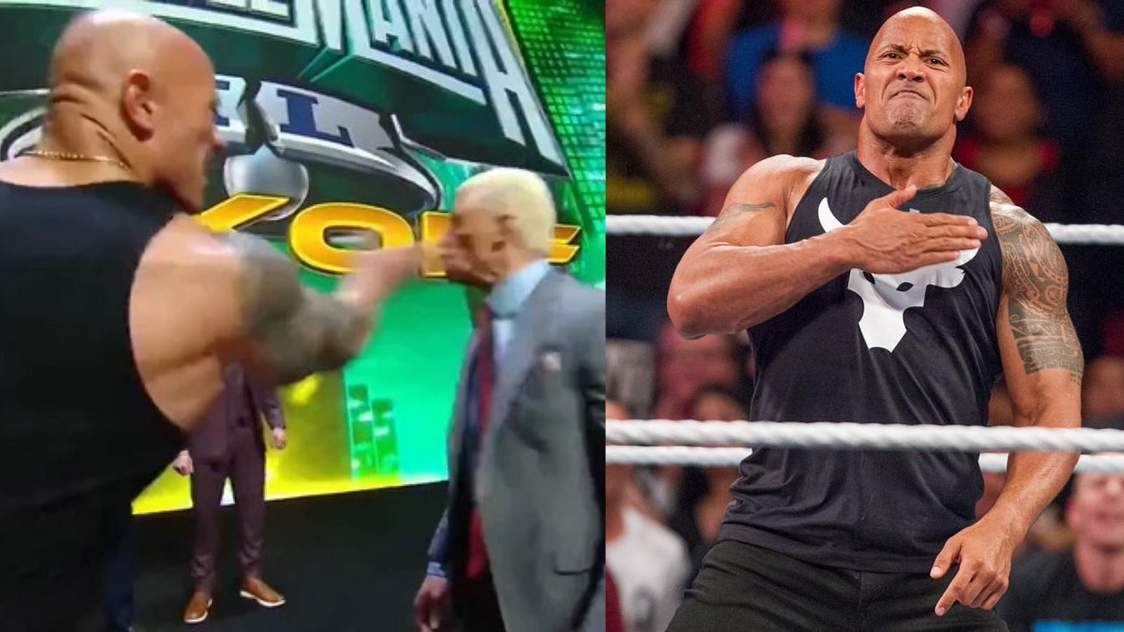 The Rock and Roman Reigns joined forces at the end of media event!