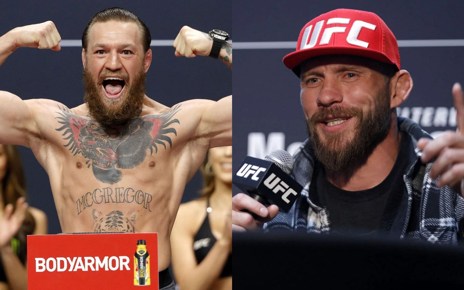 Donald Cerrone (right) says he did not receive additional pay for his UFC 249 fight with Conor McGregor (left) [Images Courtesy: @GettyImages]