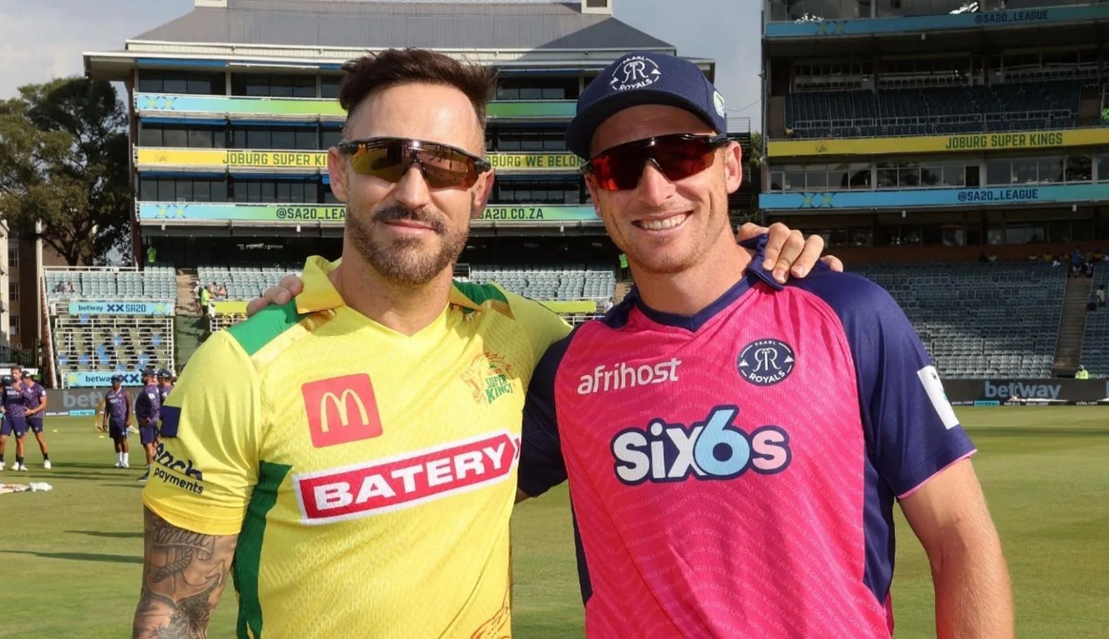 Faf du Plessis with Jos Buttler (Credits: Paarl Royals)