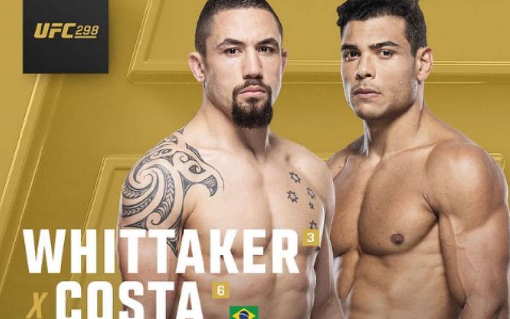 Robert Whittaker vs. Paulo Costa Head to Head Record