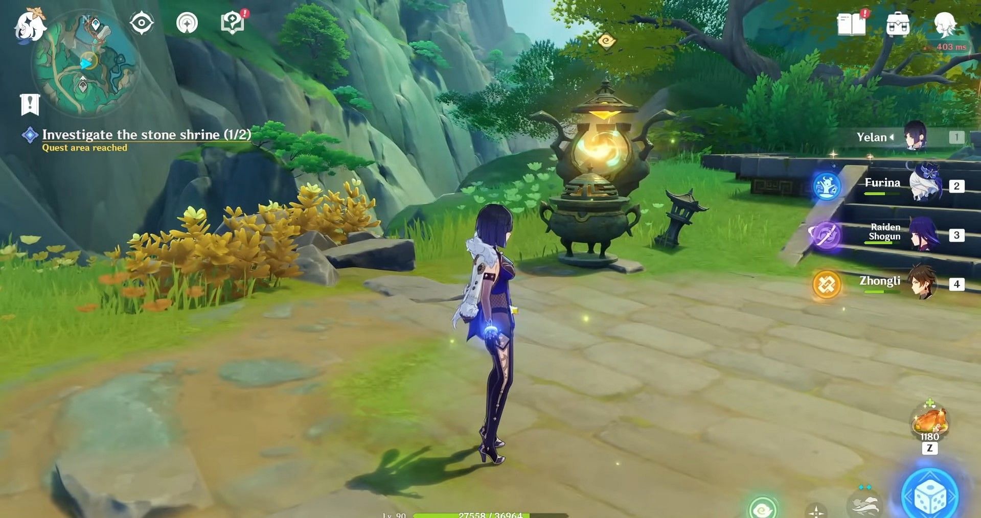 Investigate the stone shrine: Genshin Impact Chenyu Vale puzzle guide