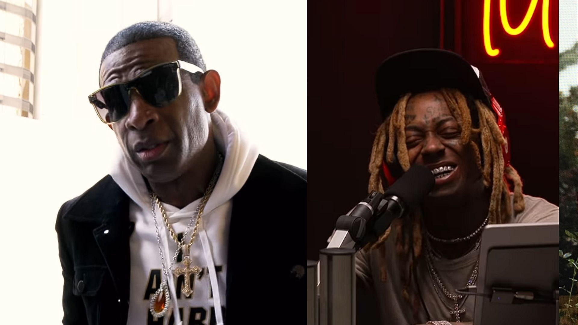 Deion Sanders surprises 5x Grammy winner Lil Wayne with his new shoes