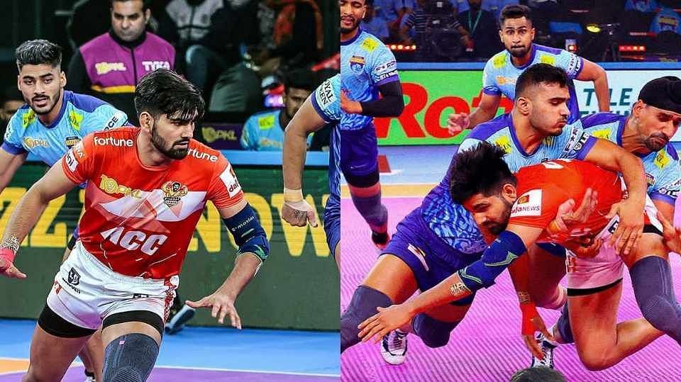 Parteek Dahiya executed 3 super raids earlier tonight (Image: Instagram/Gujarat Giants)