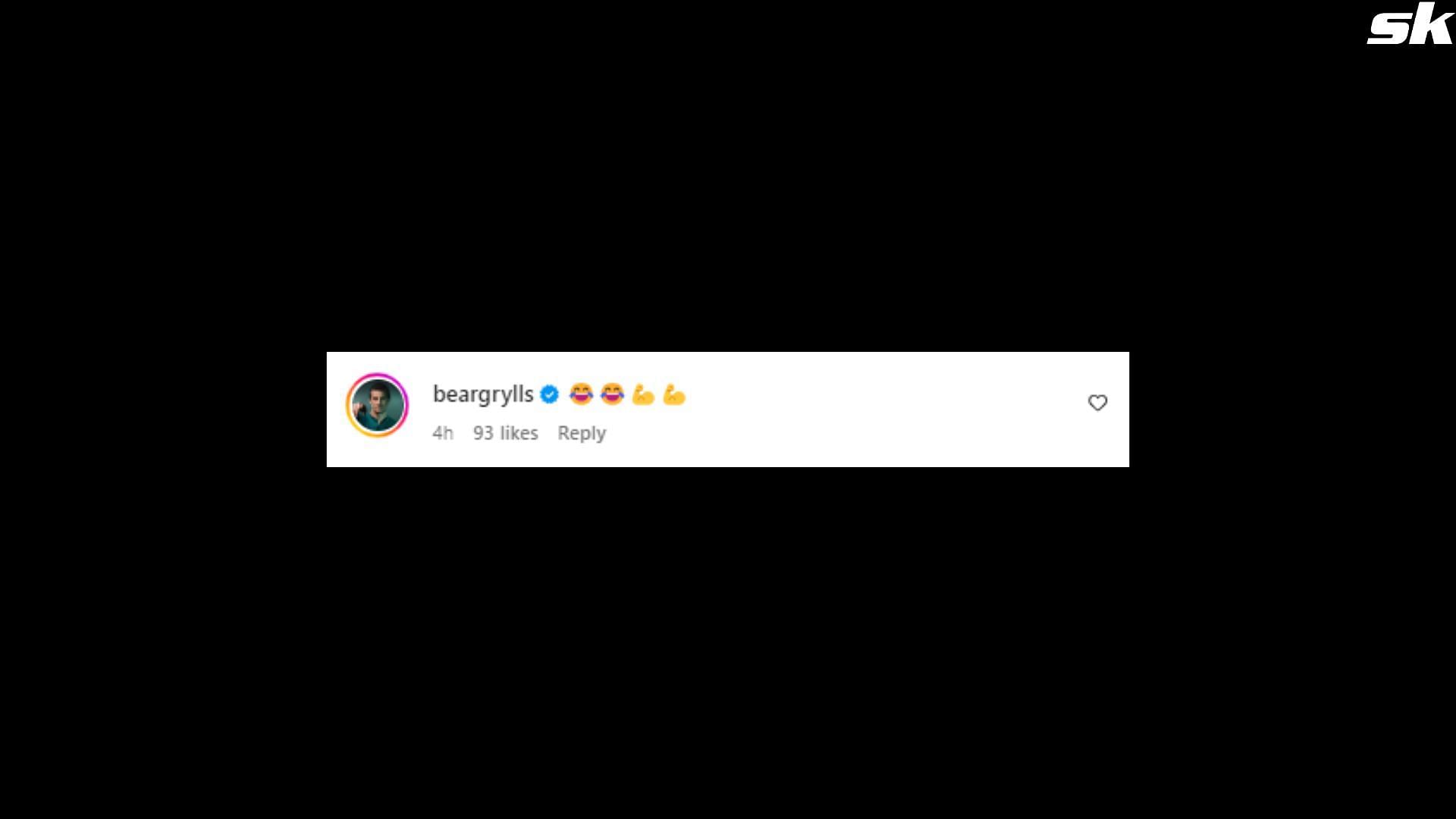 Bear Grylls reacts to Roger Federer&#039;s Instagram video