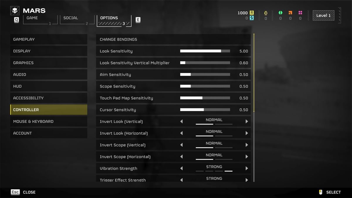 Helldivers 2 best control settings for keyboard and PS5 controller