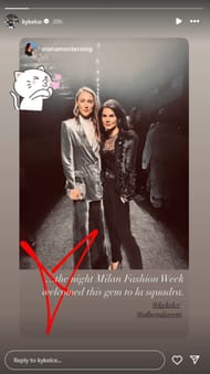 Kylie Kelce at the Milan Fashion Week