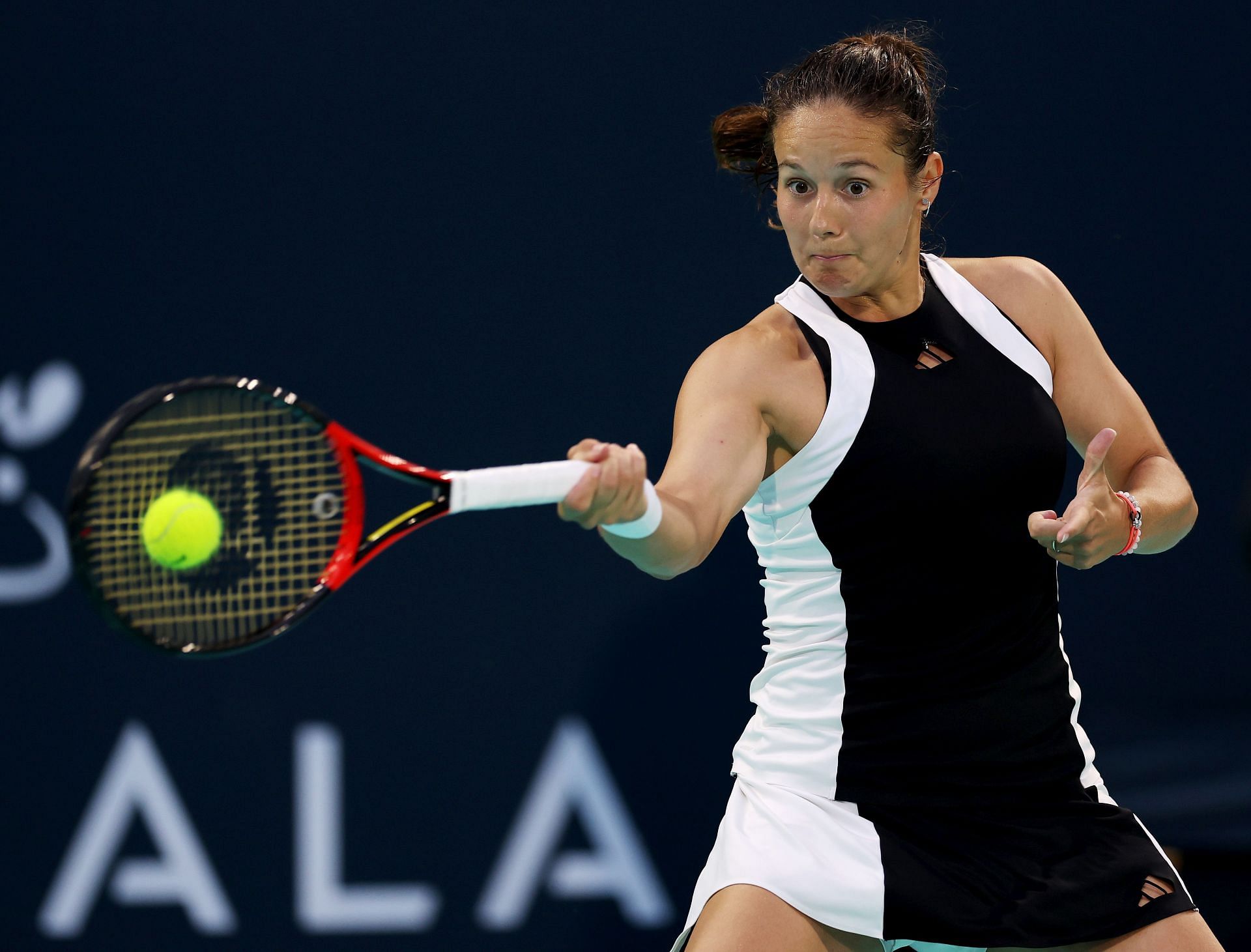 Kasatkina at the 2024 Mubadala Abu Dhabi Open