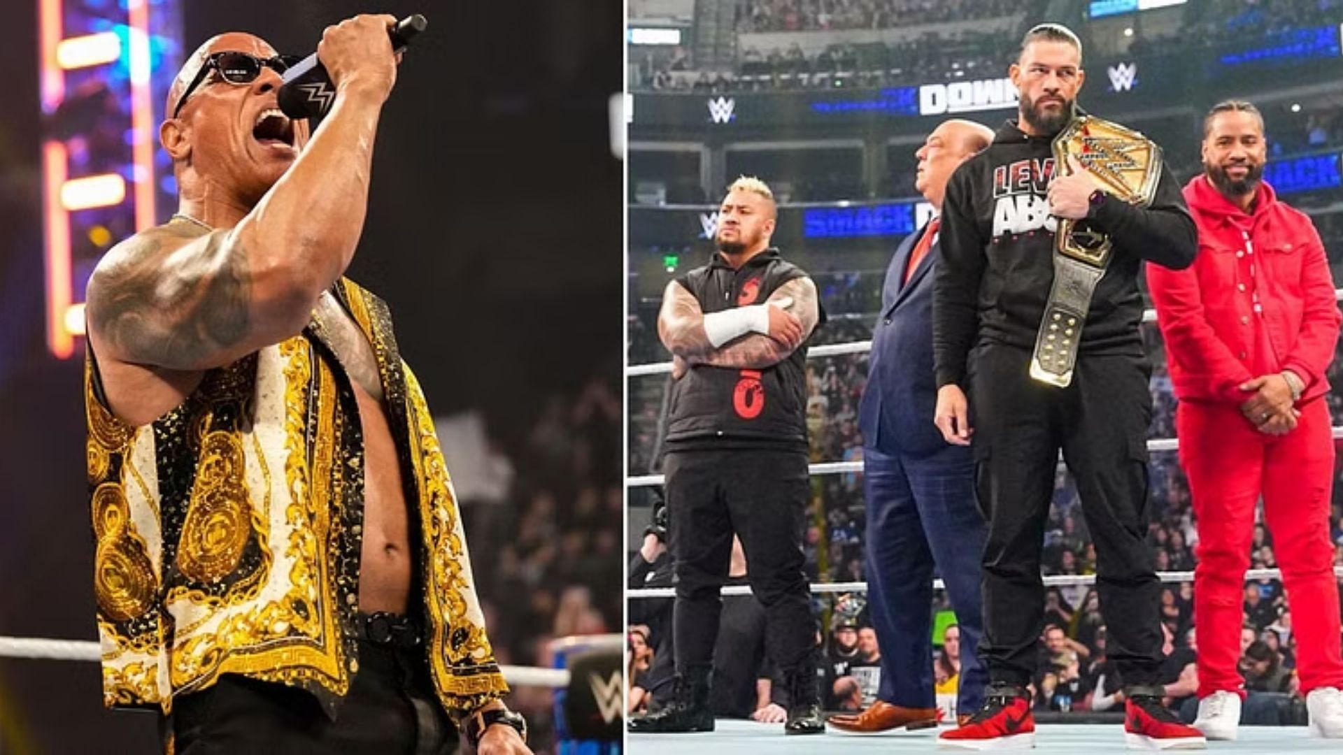the rock seth rollins roman reigns