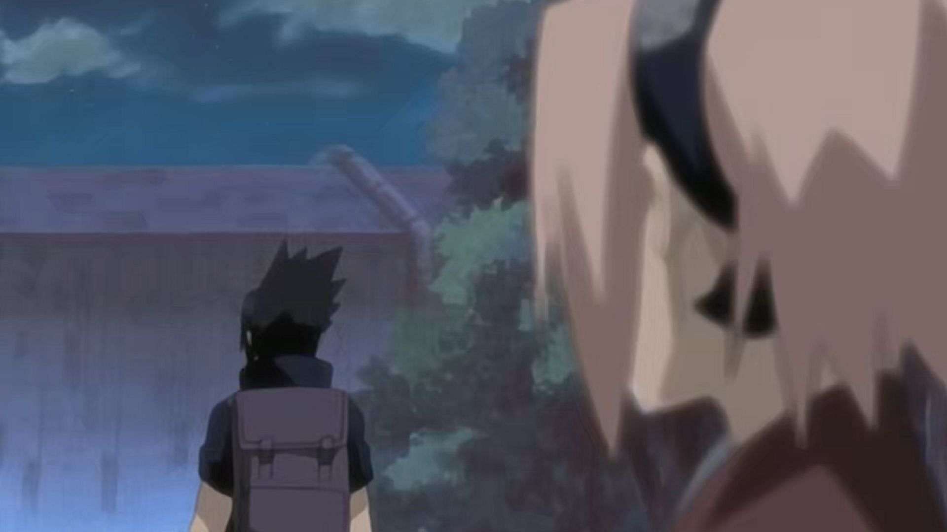 Sakura powerless as Sasuke leaves the Leaf village (Image via Studio Pierrot)