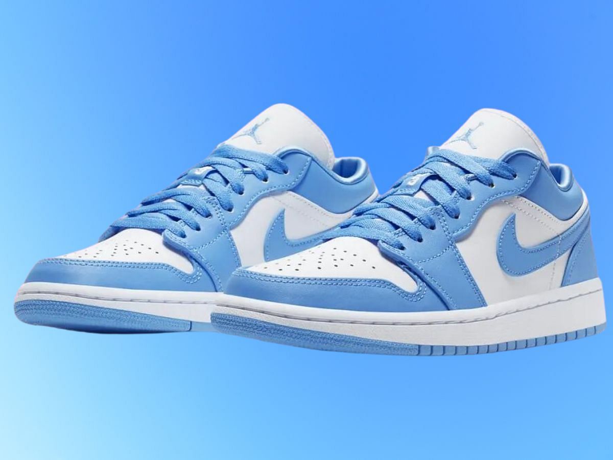 Air Jordan 1 Low UNC sneakers (Image via YouTube/@ragnoupdates)