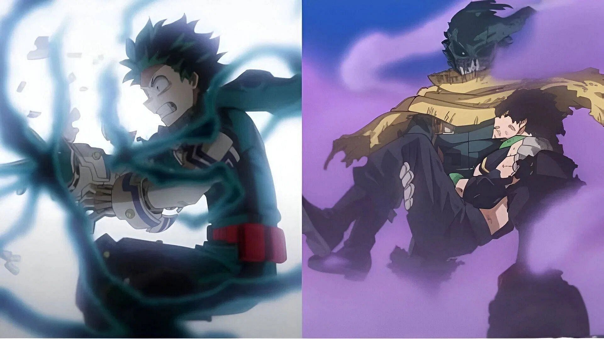 Deku using Blackwhip and Smokescreen (Image via Bones)