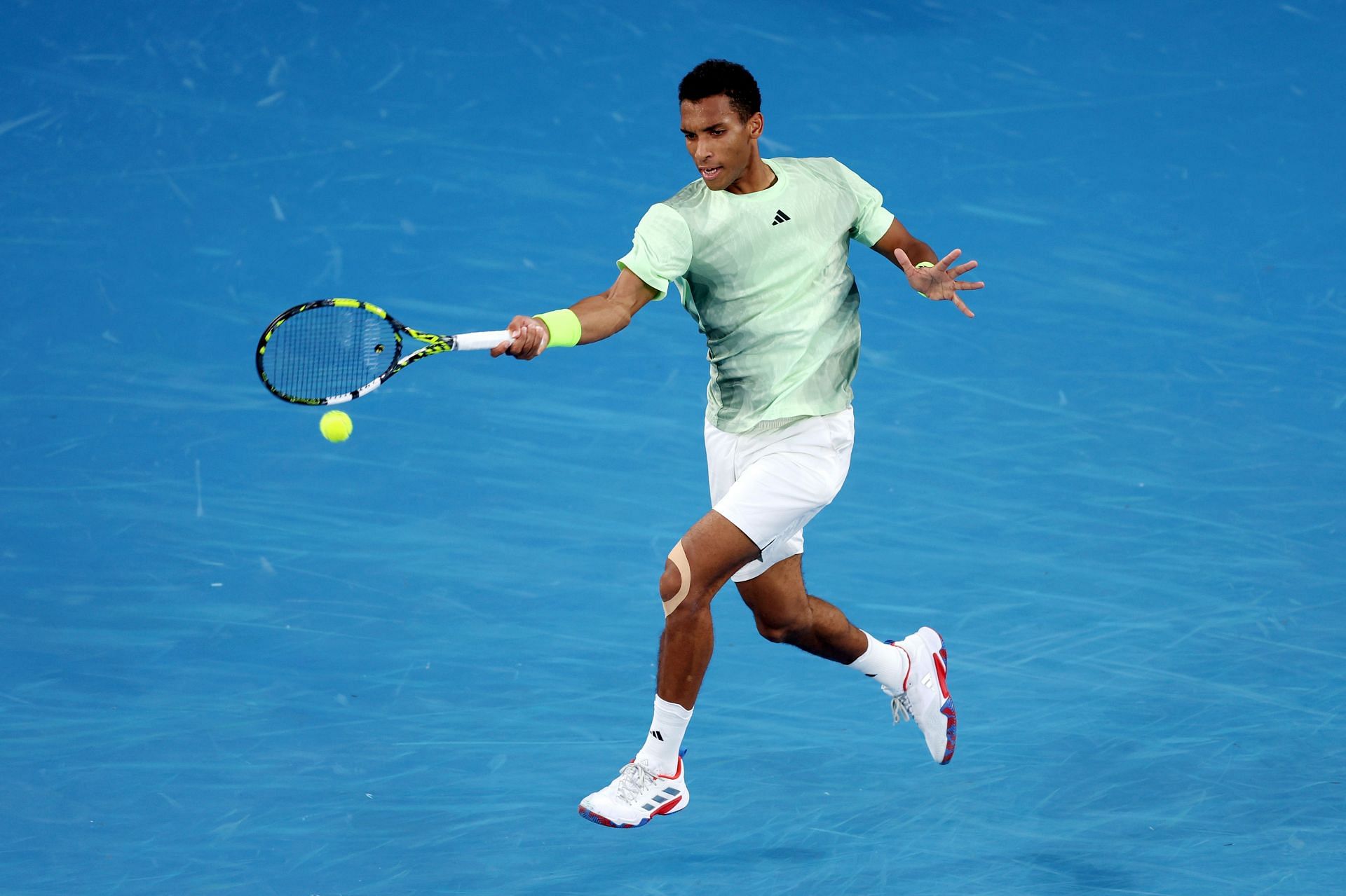 Felix Auger-Aliassime in action at the 2024 Australian Open