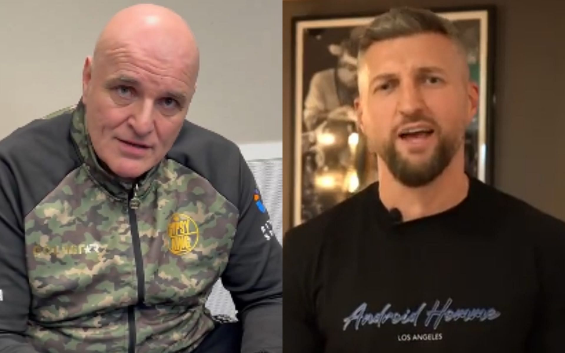 John Fury [Left] shares impassioned callout for a fight [Carl Froch, Right] [Image courtesy: @GypsyJohnFury_ and @Carl_Froch - X]